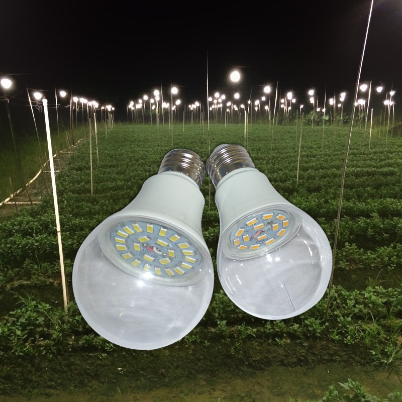 led植物照明燈補光生長燈花草蔬果燈具防水戶外12w燈泡透明罩球泡